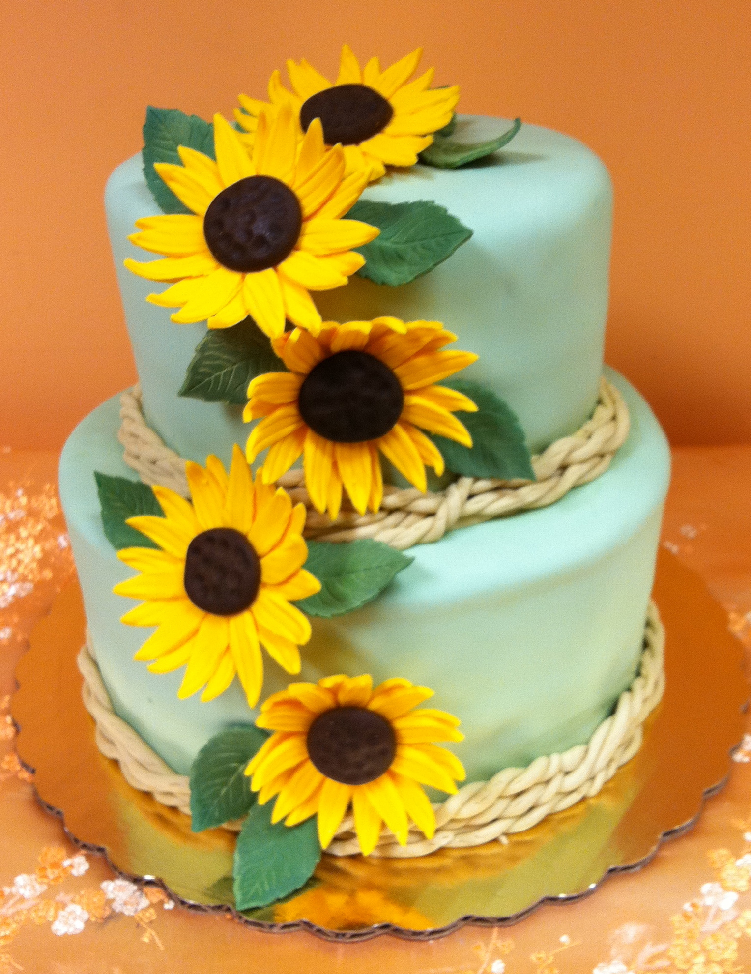 Sunflowers, stacked cake - 726K.