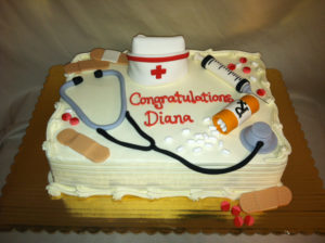 Nurse Graduation Stethoscope Cake