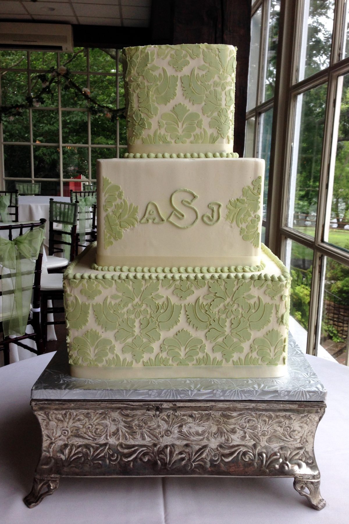 weddingcakesstencil The Bake Works